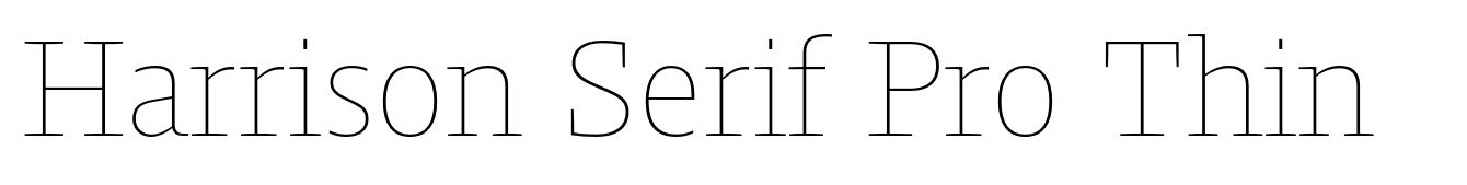 Harrison Serif Pro Thin